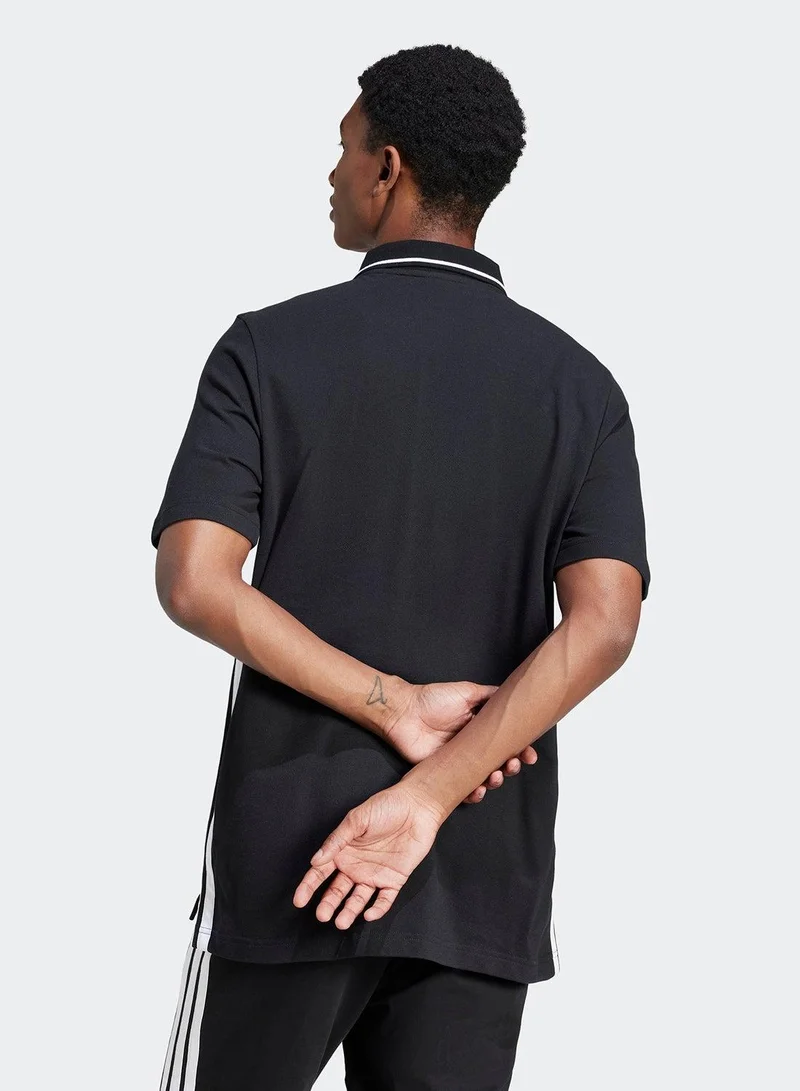 Adidas M 3S Pq Ps Black Training Polo Shirts For Men XS
