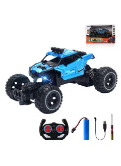 Swift RC Car Remote Control Rechargeable Monster Trucks 2.4GHz RC Car Vehicle Truck Crawler with Rechargeable Batteries for Boys Kids and Adults, Blue  - Image 1