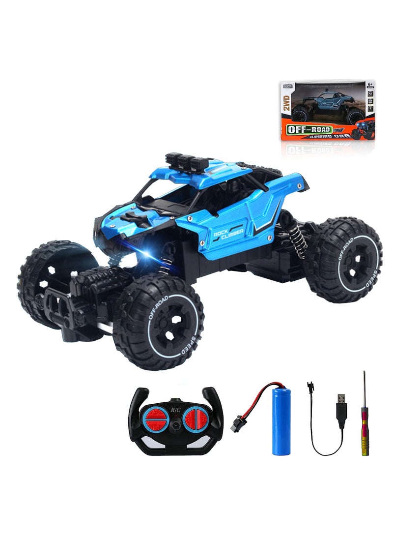 Swift RC Car Remote Control Rechargeable Monster Trucks 2.4GHz RC Car Vehicle Truck Crawler with Rechargeable Batteries for Boys Kids and Adults, Blue  - Image 1