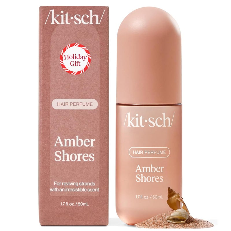 Kitsch Hair Perfume for Women - Amber Shores | Clean, Deodorizing & Patented Odor-Eliminating Technology Hair Spray & Body Mist - Freshen Hair, Body & Pillows - Woody Aquatic Scent - 50mL - Image 1