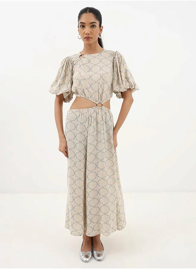 استوديو أول Azure Dream Cut-Out Maxi Dress