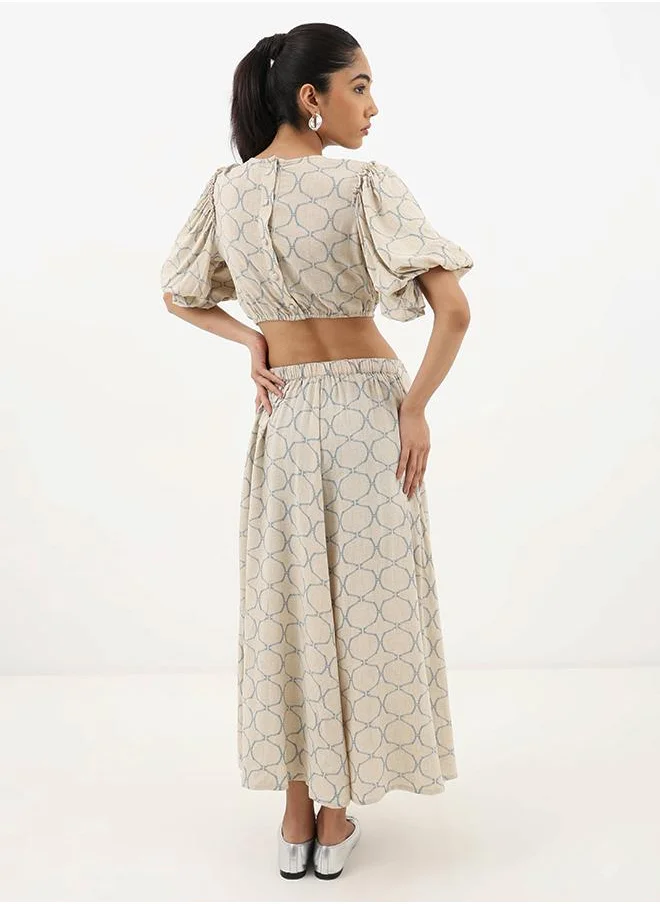 Studio Erst Azure Dream Cut-Out Maxi Dress