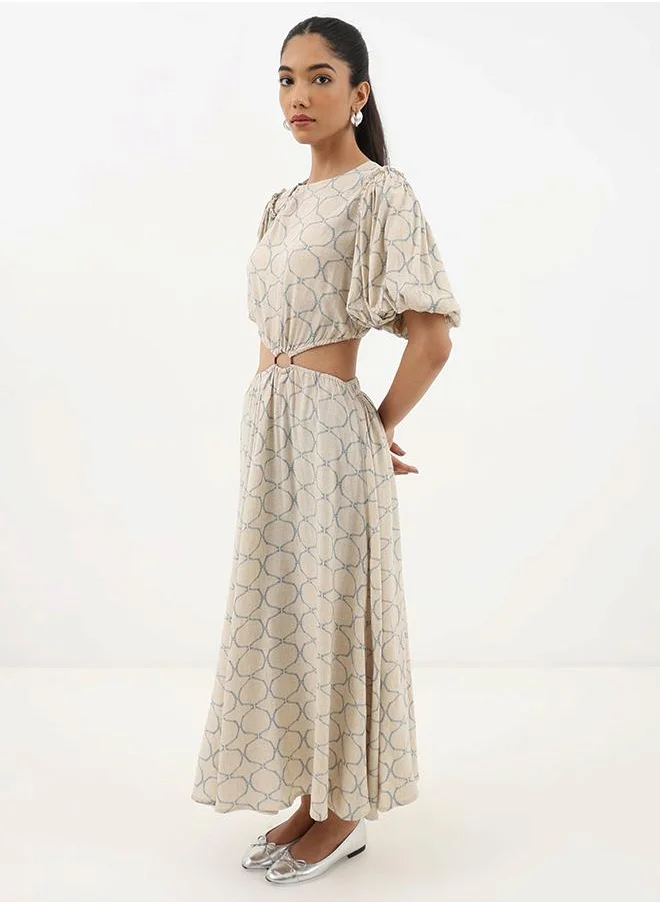 Studio Erst Azure Dream Cut-Out Maxi Dress