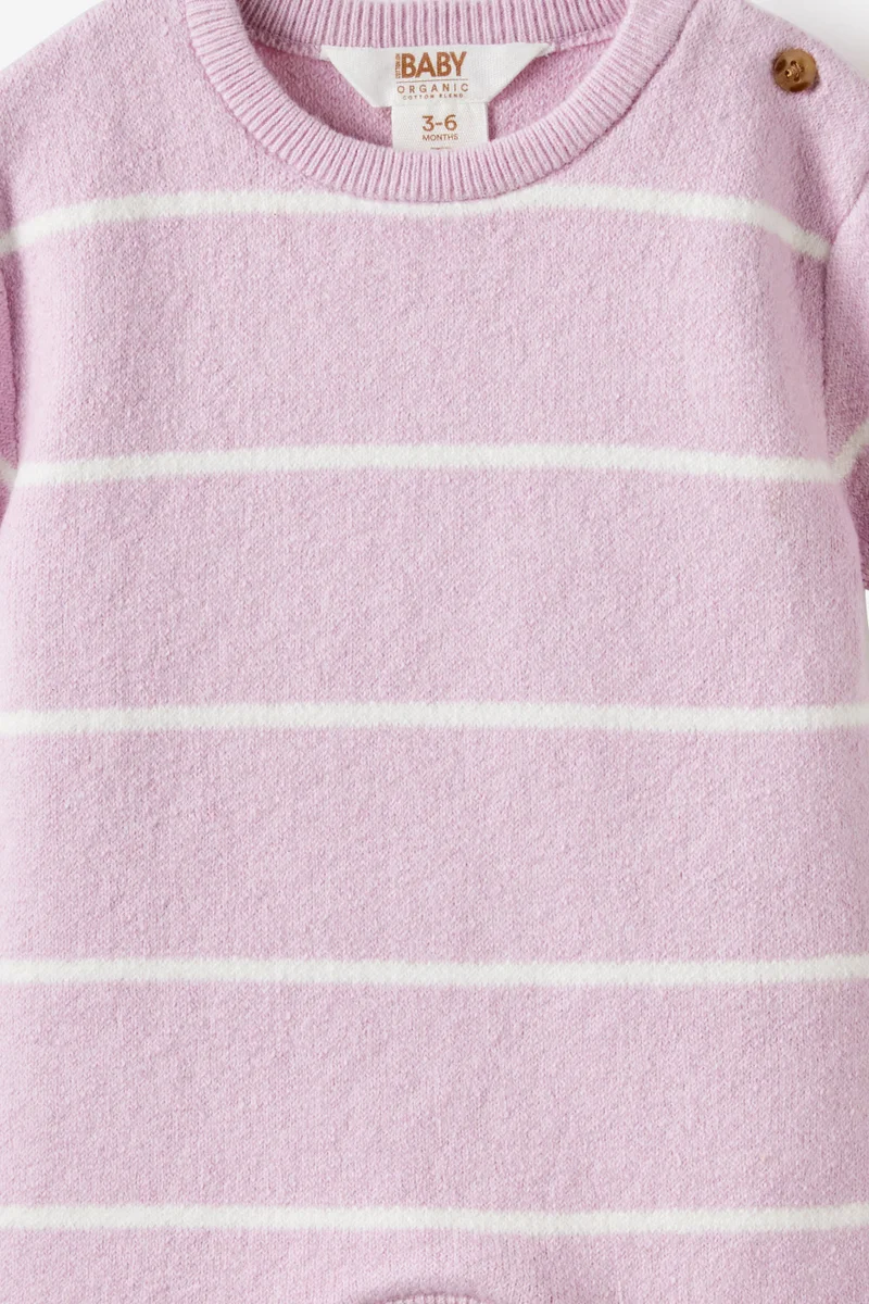 Cotton On Organic Blend Knit Short Sleeve Playsuit