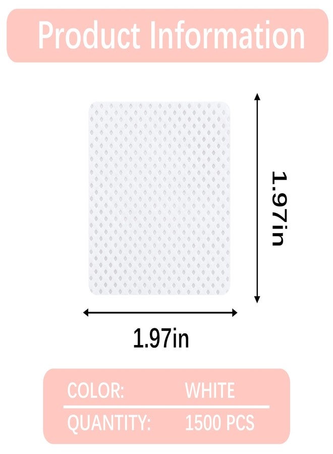 lipetol 1500 Pcs Lint Free Nail Wipes, White No Lint Nail Wipes for Gel Nails Lint Free Polish Remover Wipe Eyelash Extensions Glue Nails Cleaning Pads Supplies - Image 2