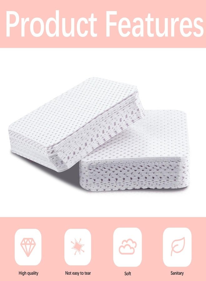 lipetol 1500 Pcs Lint Free Nail Wipes, White No Lint Nail Wipes for Gel Nails Lint Free Polish Remover Wipe Eyelash Extensions Glue Nails Cleaning Pads Supplies - Image 4