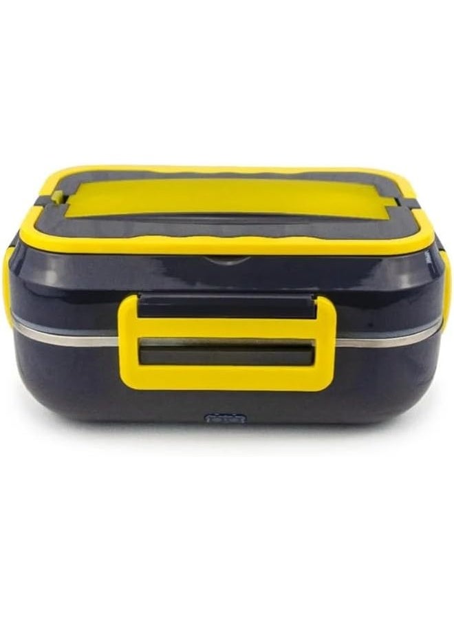 صندوق غداء كهربائي SAFENHAND، سخان طعام محمول 12V/24V للسيارة/الشاحنة، 220V للعمل والمنزل، صندوق غداء ساخن للبالغين، حاوية قابلة للإزالة من الفولاذ المقاوم للصدأ 304، شوكة وملعقة - Image 1