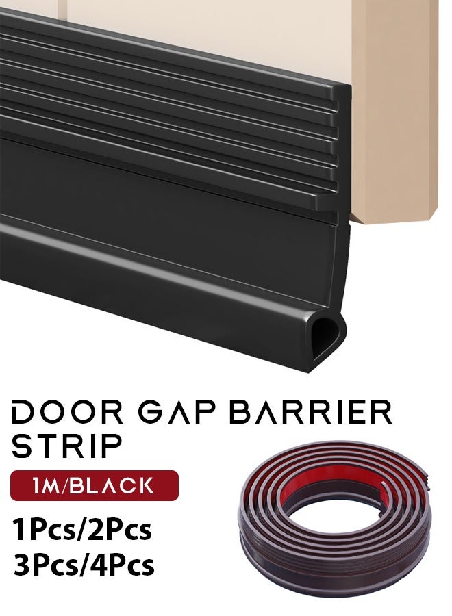 Door Draft Stopper, 100 cm Length Under Door Seal, Door Sweep for Exterior & Interior Doors, Door Bottom Draft Blocker Dust and Noise Insulation  - Image 1