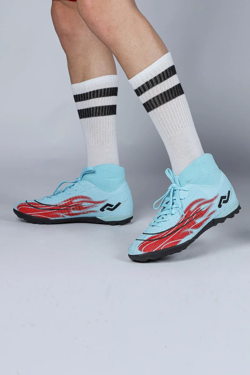 Jump 29677 Blue - Red AstroTurf Football Boots with Socks