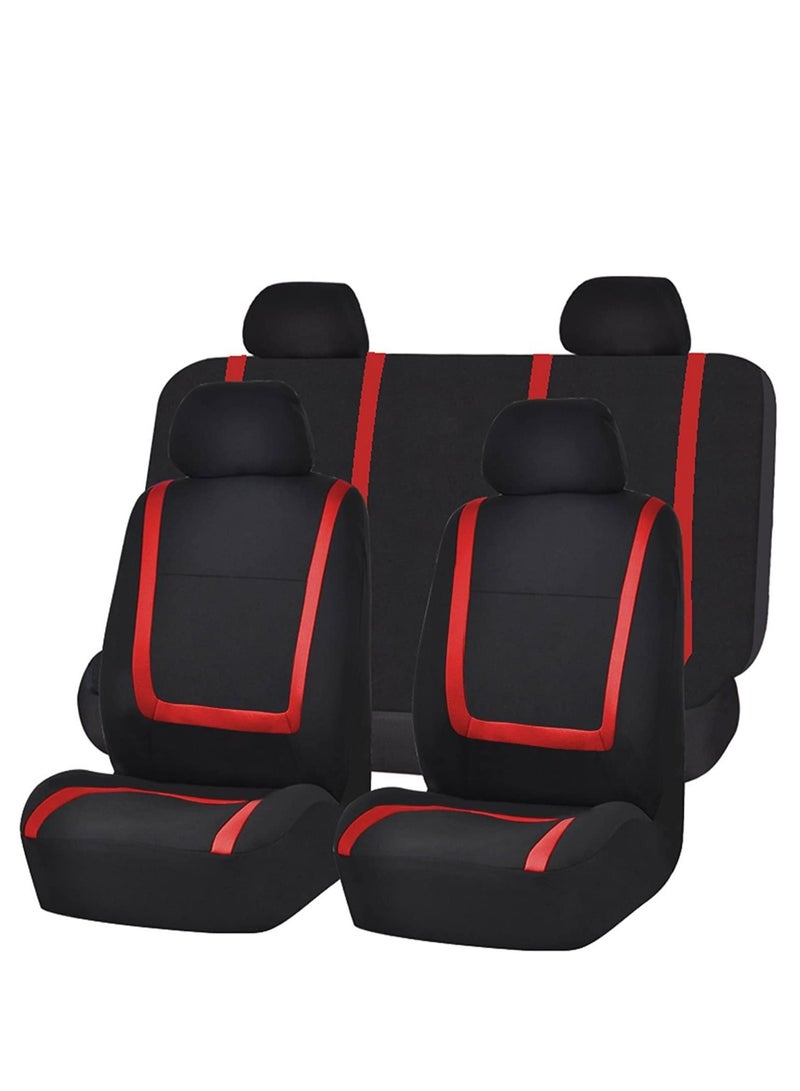 Cool Baby Aqua Arcade Car Seat Cover 9 Piece Car Seat Cover Set Waterproof Non-Slip, and Easy to Install Washable polyester Universal Car Seat Cover Set Polyester Fabric (red) - Image 1