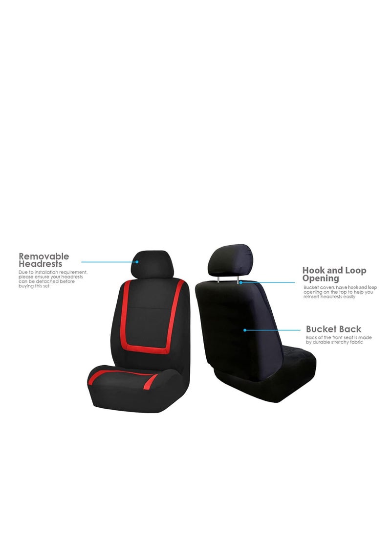 Cool Baby Aqua Arcade Car Seat Cover 9 Piece Car Seat Cover Set Waterproof Non-Slip, and Easy to Install Washable polyester Universal Car Seat Cover Set Polyester Fabric (red) - Image 3