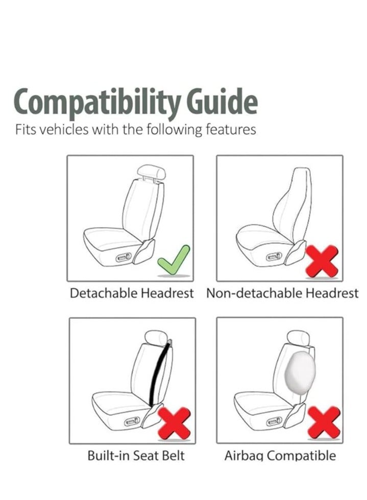 Cool Baby Aqua Arcade Car Seat Cover 9 Piece Car Seat Cover Set Waterproof Non-Slip, and Easy to Install Washable polyester Universal Car Seat Cover Set Polyester Fabric (red) - Image 5