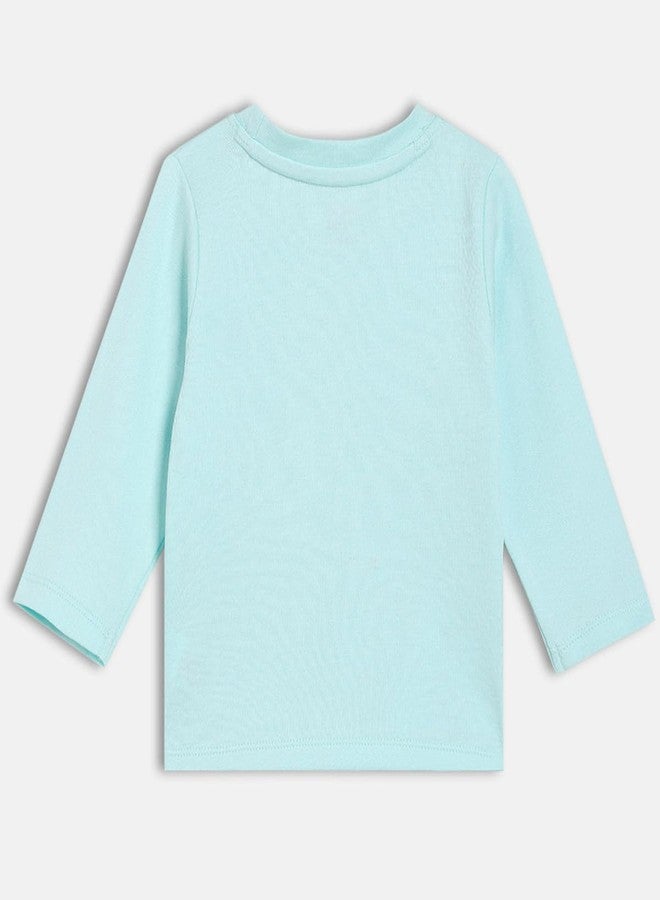 miniklub Baby Boys Round Neck Knitted Cotton T-Shirt, Pack of 2, Yellow/Pool (18-24M) - Image 5