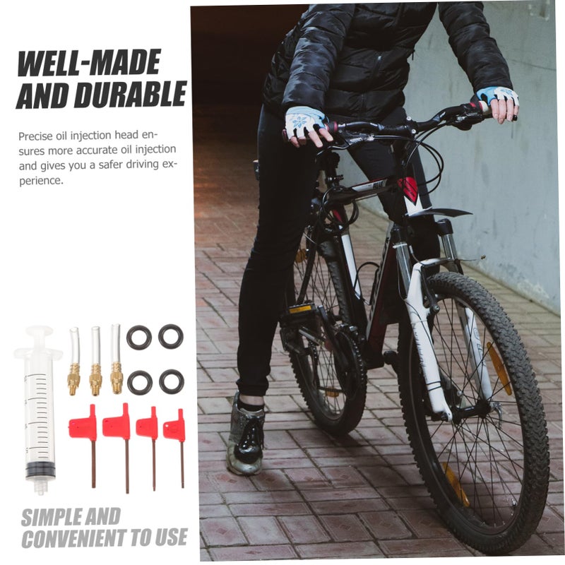 Portable Bicycle Brake Bleed Kit for Mountain Bikes Includes Oil Bleed Head Repair Tool Set - Image 5