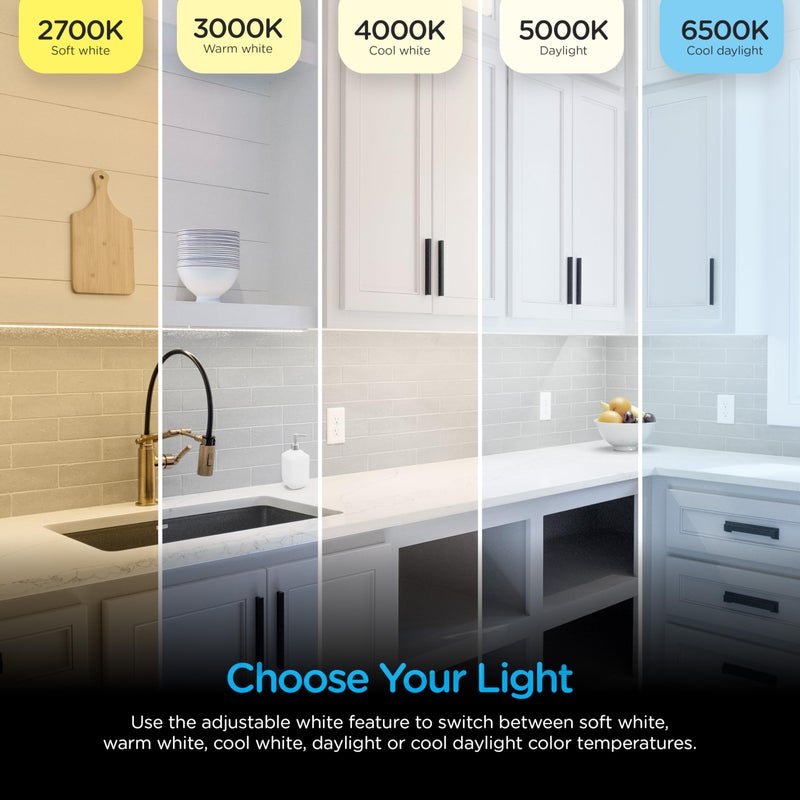 Enbrighten 18 inch Plug-in Under Cabinet Lights, 1245 Lumens, Five White Settings from (2700K-6500K), Full Range Dimmable, One-Touch Sync Control, Linkable Under Counter Lights for Kitchen 82785-T1 - Image 5