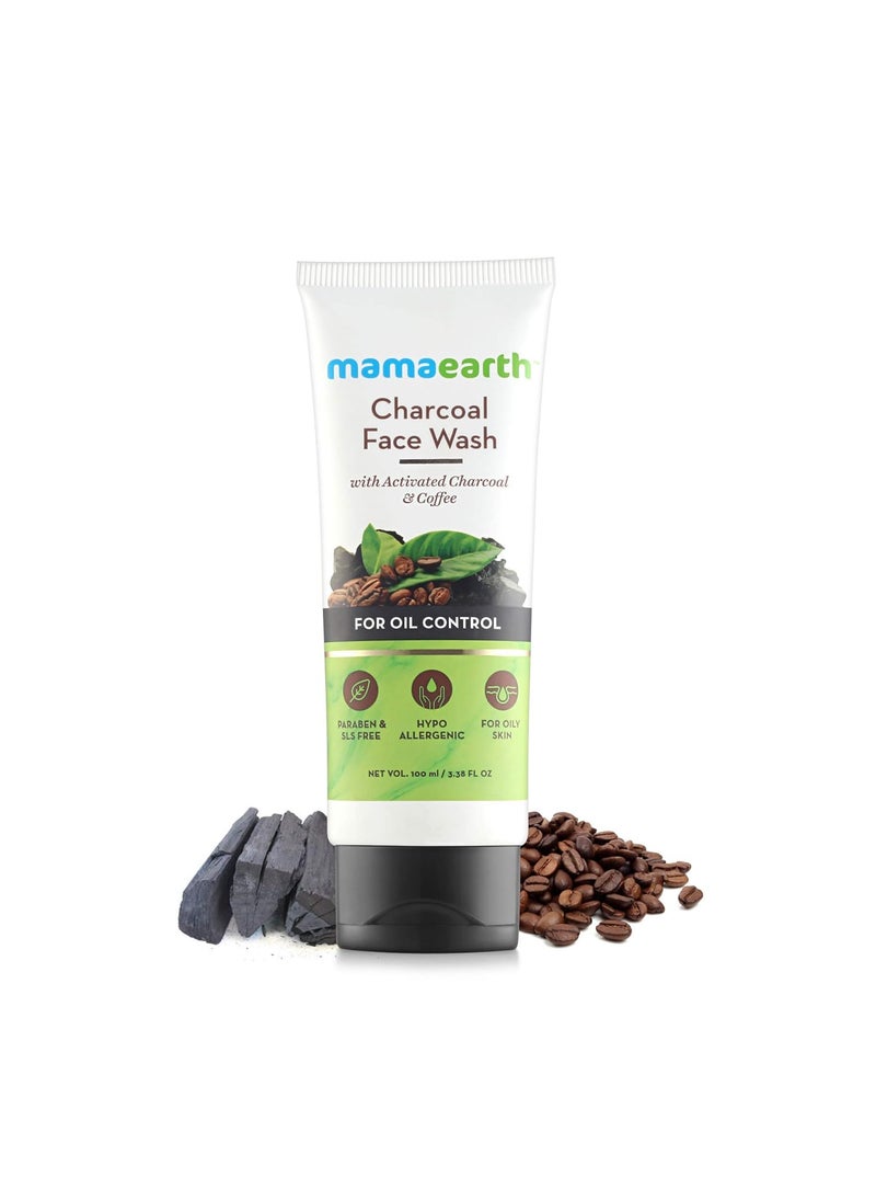 Mamaearth Mamaearth Activated Charcoal Face Wash for Oily Skin  Deep Cleansing  Purification with Coffee  Controls Excess Oil Sebum  Unclog Pores  338 Fl Oz 100ml 