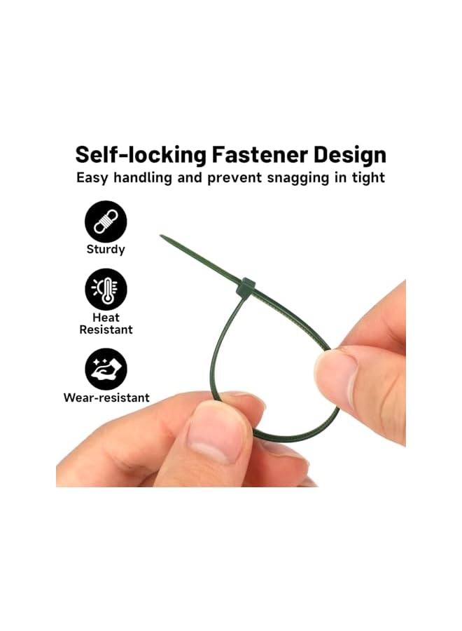 PROMASS promass Green Zip Ties, 6 Inch, 3MM, 100 Pack, Nylon, Green, Self-Locking - Image 3