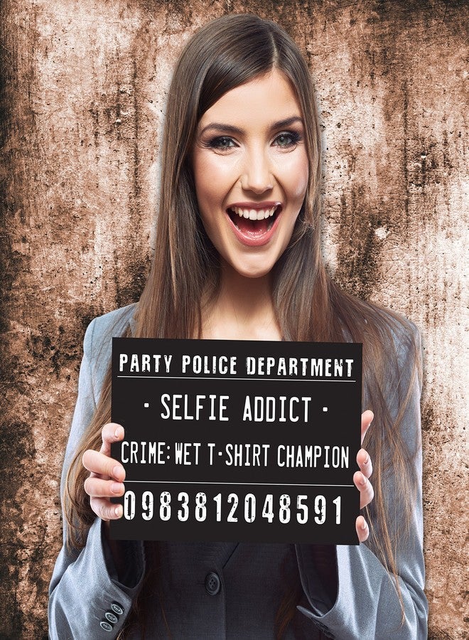 Haute Soiree 20 Funny Mugshot Signs (Black & White) - Selfie Photo Booth Prop Party Supplies for Bachelorette Party Games, Bridal Shower, Girls Night Out, Birthday, Wedding, Event Decoration Idea - - Image 3