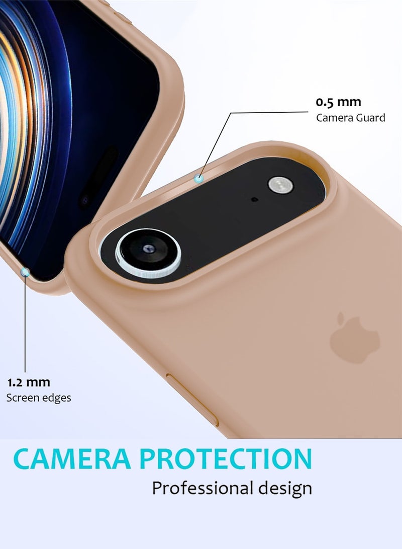 Wtech Apple iPhone Air 5G 2025 Luxury Premium Quality Liquid Silicone Case Cover (MCRPSN) - Desert Titanium - Image 4