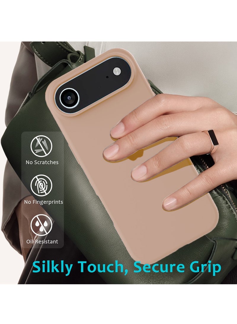 Wtech Apple iPhone Air 5G 2025 Luxury Premium Quality Liquid Silicone Case Cover (MCRPSN) - Desert Titanium - Image 2