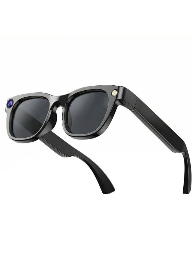 ZESITH AI Smart Glasses, 8MP Anti-Shake Camera, Photo Video Recording, Simultaneous Translation, Noise Cancelling Call, Black - Image 1