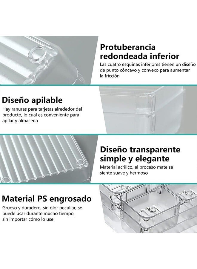 25PCS Drawer Organizer Space Saving Transparent Plastic Storage Box Suitable for Desk Tool Dresser - Image 5