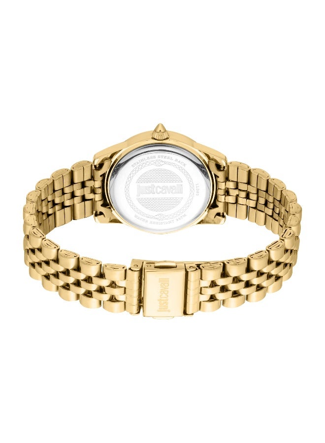 Just Cavalli جست كافالي ليدي سوبلايم أنيماليير JC1L360M0055 - ساعة كوارتز نسائية من الفولاذ المقاوم للصدأ 3 عقارب - Image 3