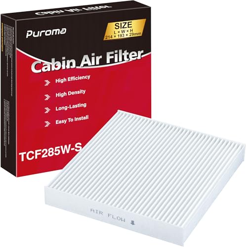 Puroma Cabin Air Filter Compatible with Toyota Camry, RAV4, Highlander, Corolla, Sienna, Tundra, Prius, 4Runner, Subaru Outback and Legacy, Lexus, Scion, Land Rover, Replacement for CP285, CF10285 - Image 1