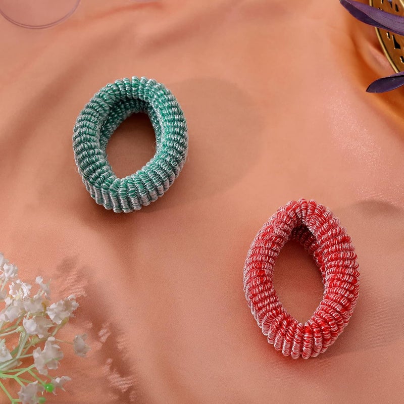 Estele Pumpkin Style Hair Rubber Bands for Womengirls Pack of 2 Multicolor - Image 2