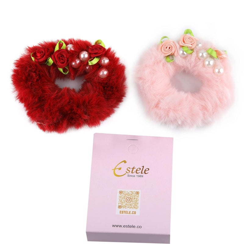 Estele Pumpkin Style Hair Rubber Bands for Womengirls Pack of 2 Multicolor - Image 3