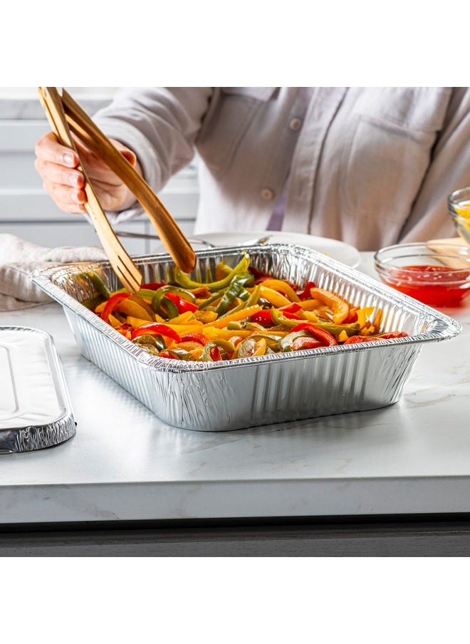 Gusto Comfy Package [30 Count] 9 x 13 Aluminum Foil Pans Half Size Deep Steam Table Pans  - Image 3