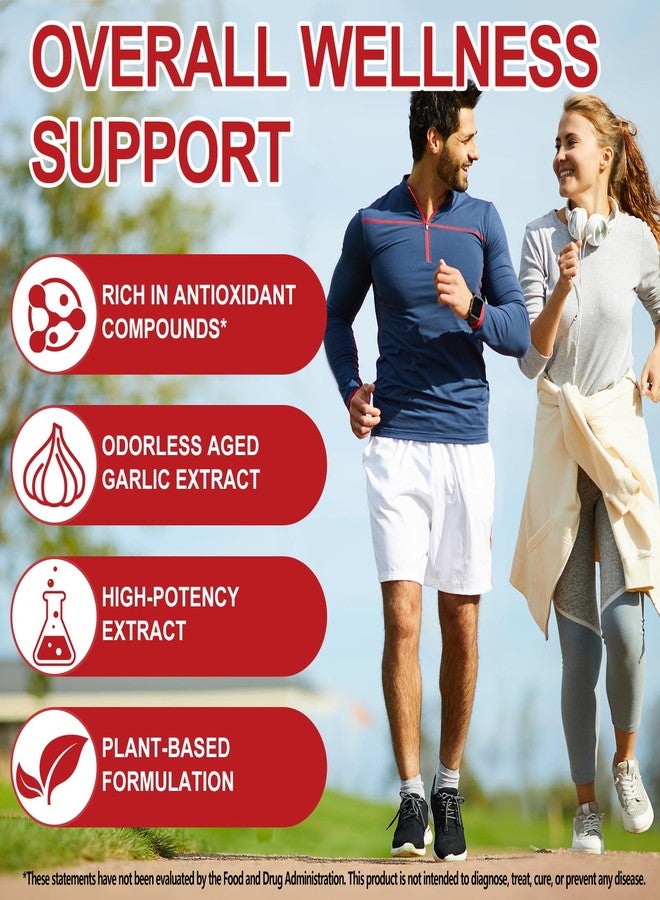 KITNOBLIS Aged Garlic Extract Capsules 15:1 Concentrated Garlic Supplement, 300 PCS Equivalent to 7,500mg Fresh Garlic per Serving, Odorless Aged Garlic Softgels for Daily Wellness & Immune Support, Non-GMO - Image 2