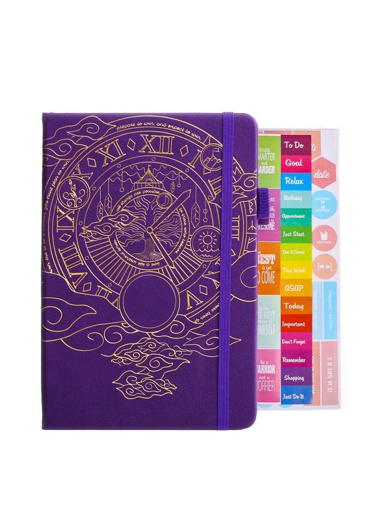 Arabest - A5 Hardcover Weekly And Monthly Life Plan Organizer Notebook With 3 Beautiful Stickers For Daily Productivity, Time Management And Achieving Goals Helps Keep Track Of The Important Things In Life - Image 1