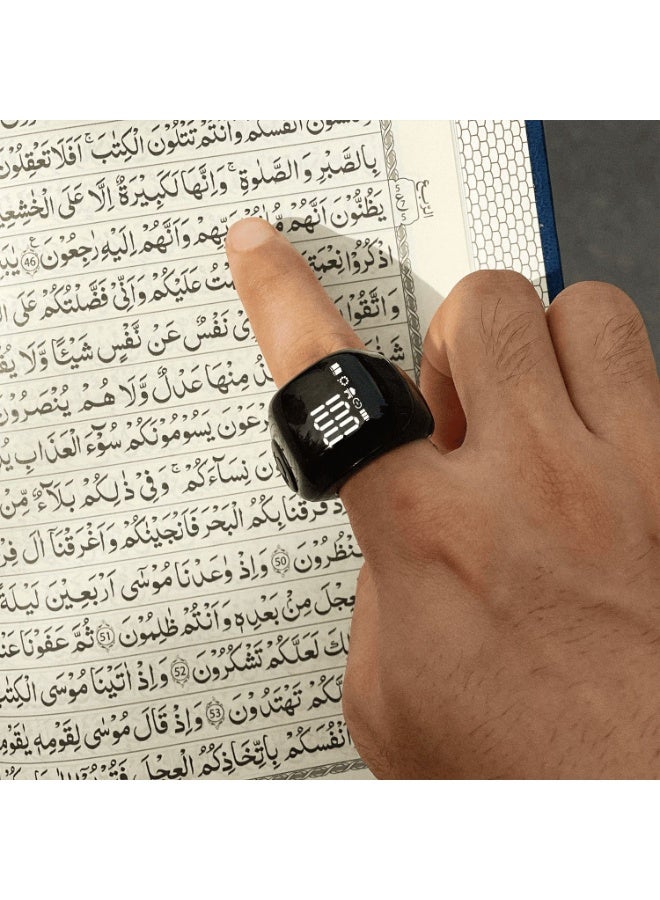 IFAYRID Smart Zikr Counter Ring with OLED Display & Bluetooth 5.1, Digital Muslim Prayer Beads Ring - Image 4