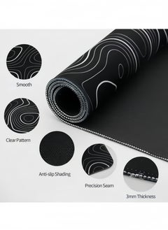 Rock Pow Large Mouse Pad Extended Gaming Non-Slip Rubber Base Office Desk Keyboard Mouse Pads (800 * 300 * 3mm)  - Image 5