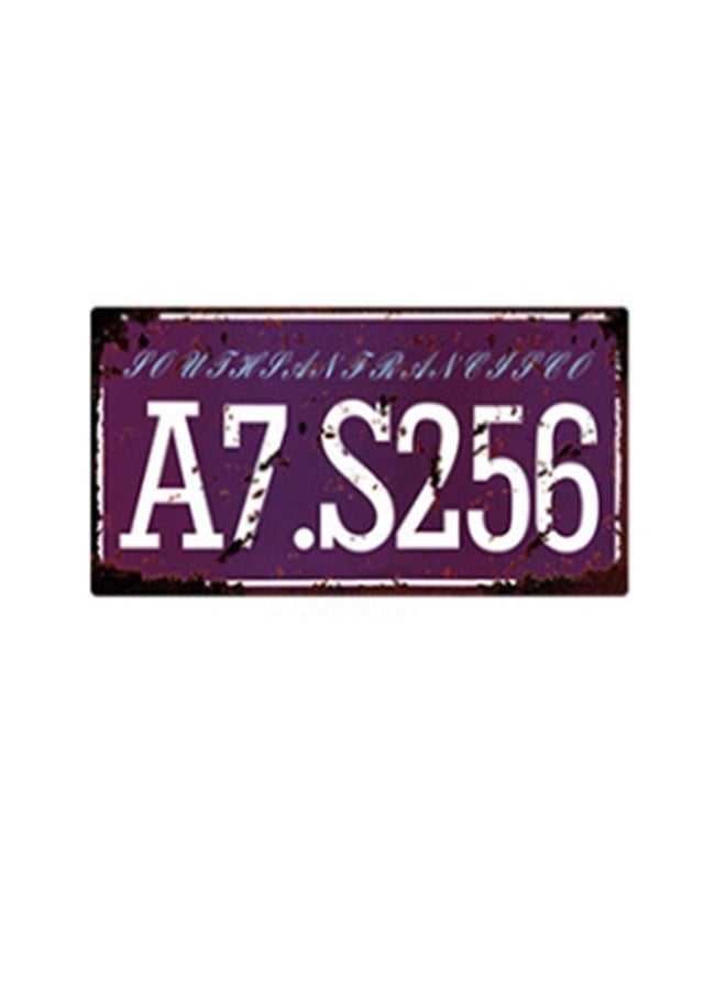Generic Vintage Design Car Metal License Plate, A7.S256 License Plate, Car Metal License Plate for Living Room for Wall Decor  - Image 2