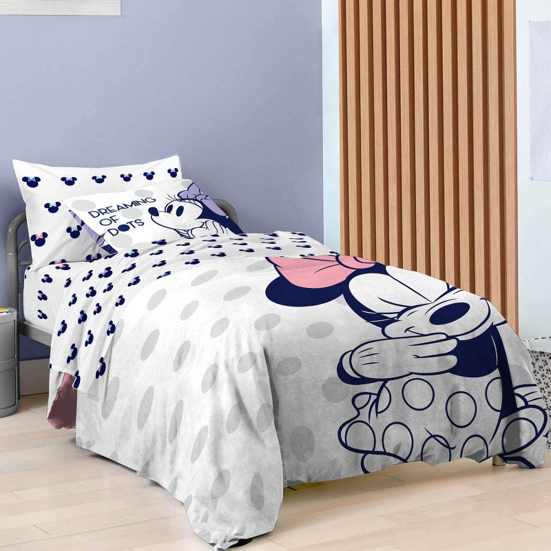Saturday Park Saturday Park Disney Minnie Mouse Dreaming of Dots Twin Bed Set  5 Piece 100 Organic Cotton Bedding  GOTS  OekoTEX Certified Disney Official 