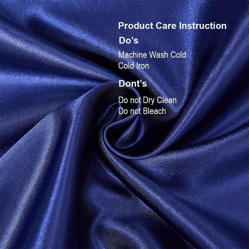 Xpower Silk Bedsheet 3-Piece Set - Luxury Silk Sheets for Superior Comfort and Body Care - Hypoallergenic flat Bed Sheet with 2 Pillowcases (Navy Blue, King (U.S. Standard)) - Image 2