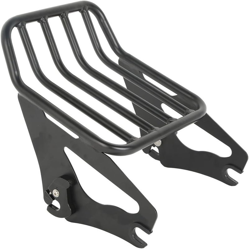 XFMT Motorcycle Detachable Two-Up Luggage Rack for Harley Touring Road King Street Glide Road Glide Electra Glide 2009-Later (Black) - Image 1