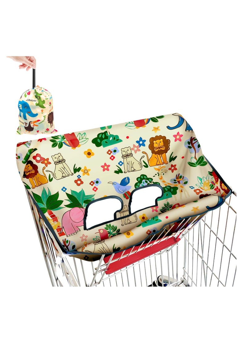 SYOSI Shopping Cart Cover for Baby, Multifunctional 2-in-1 Baby Shopping Cart Cover, AntiSlip Babies Shopping Cart Cover, Baby Items Gift for Boys Girls, Free tote bag  - Image 1