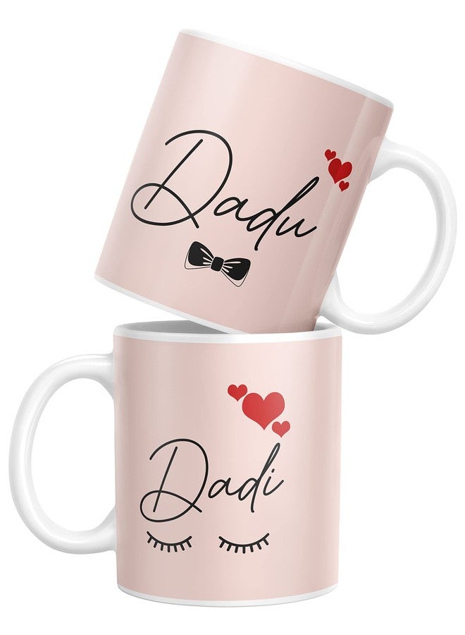 TrendoPrint Printed Dadu & Dadi Coffee Mug Set of 2 (350ml) Best Return Gift for Birthday/Anniversary & Any Occasion (Fm-55) - Image 1