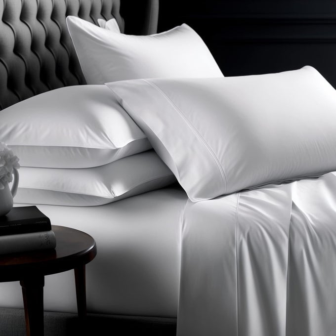 1000 THREAD COUNT COTTON PILLOWCASES 2 PACK WHITE PILLOW CASES KING SIZE 20X40 INCHES SOFT AND DURABLE LUXURY WRINKLE RESISTANT PILLING PROOF