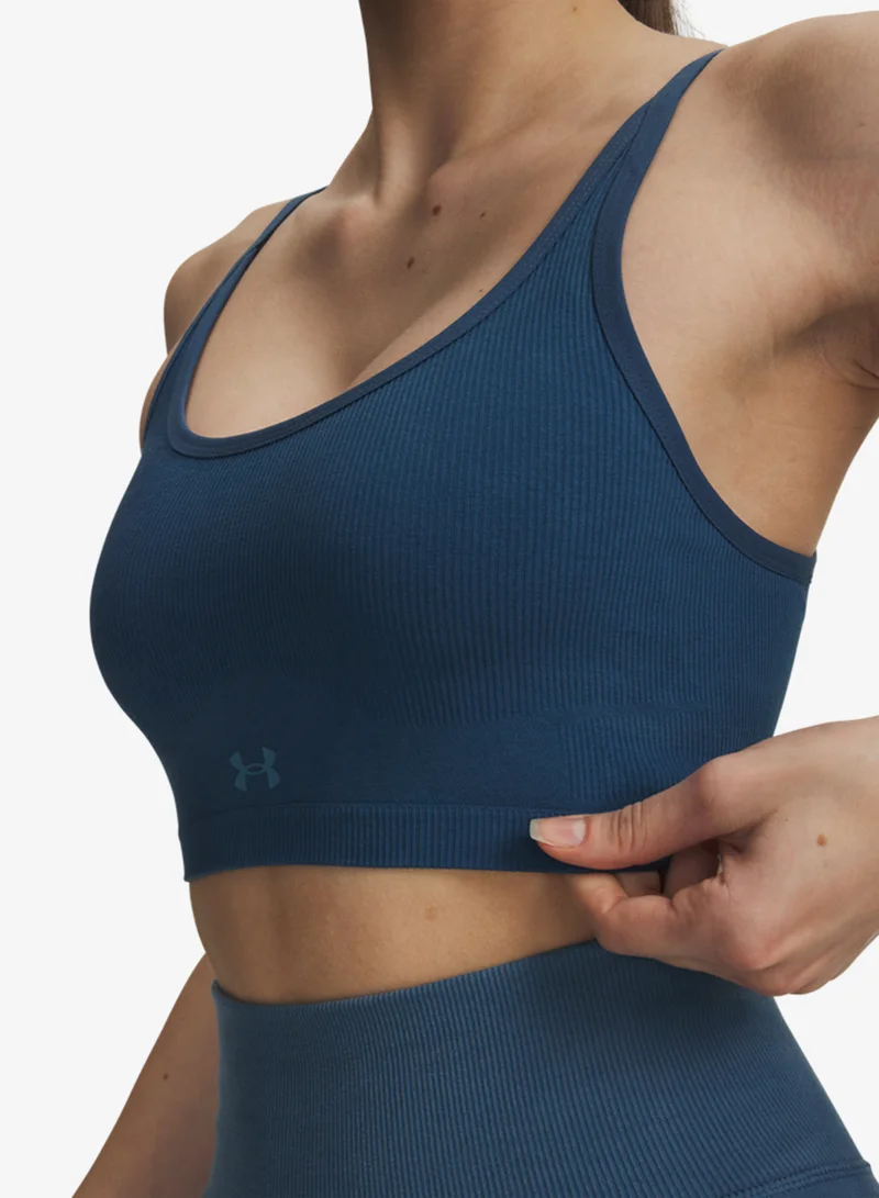 Under Armour Wham Blue /  / Boundless Blue Seamless Low Support Bra for Women | Best Price UAE
