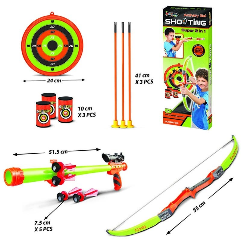 King Sport - Shooting Archery Set 2 in 1 Super Style - 881-05 - Image 2