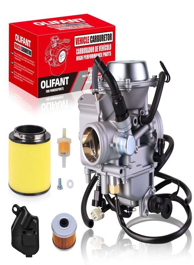 OLIFANT مكربن أوليفانت لهوندا رانشر 350 TRX350 موديلات 2000-2006 (TRX350FE، TRX350FM، TRX350TM، TRX350TE، TRX350ES) مع فلتر هواء وفلتر زيت - Image 1