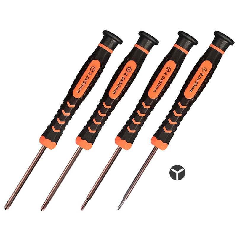 TECKMAN Triwing Screwdriver Set, TECKMAN 4 in 1 Tripoint Screwdriers Repair Kit with 2.0 2.5 3.0 Triwing and Ph00 Phillips Screwdrivers for Nintendo Wii/Gameboy Advance/Gamecube/Switch/Joycon/DS/3DS/NDS/DSi - Image 1