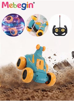 MEBEGIN Cool Remote Control Car, Dazzling Stunt Car with Light and Music, Toy Car that Can Rotate 360 Degrees and Run 90 Degrees, Easy to Handle with Smooth Buttons Controls, Perfect Gift for Kids, 14*13.5*13.5cm  - Image 1