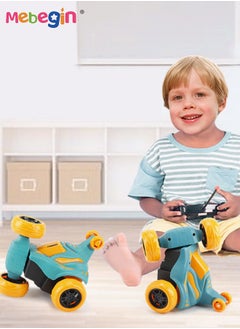 MEBEGIN Cool Remote Control Car, Dazzling Stunt Car with Light and Music, Toy Car that Can Rotate 360 Degrees and Run 90 Degrees, Easy to Handle with Smooth Buttons Controls, Perfect Gift for Kids, 14*13.5*13.5cm  - Image 3