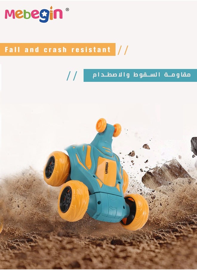 MEBEGIN - Cool Remote Control Car, Dazzling Stunt Car with Light and Music, Toy Car that Can Rotate 360 Degrees and Run 90 Degrees, Easy to Handle with Smooth Buttons Controls, Perfect Gift for Kids, 14*13.5*13.5cm - Image 1