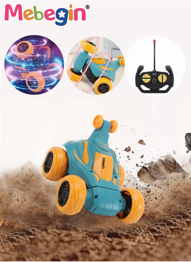 MEBEGIN - Cool Remote Control Car, Dazzling Stunt Car with Light and Music, Toy Car that Can Rotate 360 Degrees and Run 90 Degrees, Easy to Handle with Smooth Buttons Controls, Perfect Gift for Kids, 14*13.5*13.5cm - Image 1